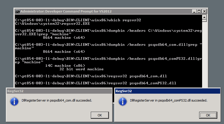 to register a .tlb file in command prompt